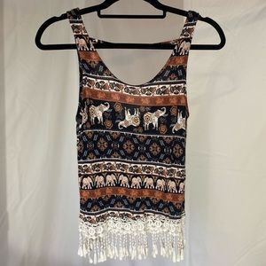 Elephant Tank with Tassels